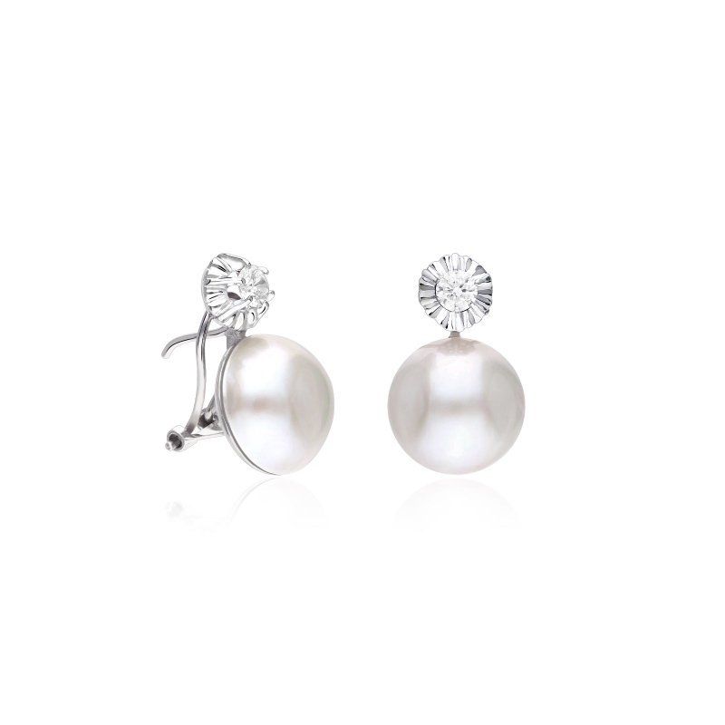 Pendientes oro 18k y perlas cultivadas "Elinor"