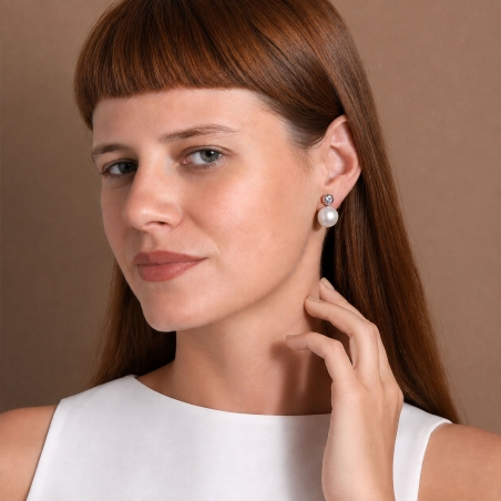 Pendientes oro 18k y perlas cultivadas "Elinor"