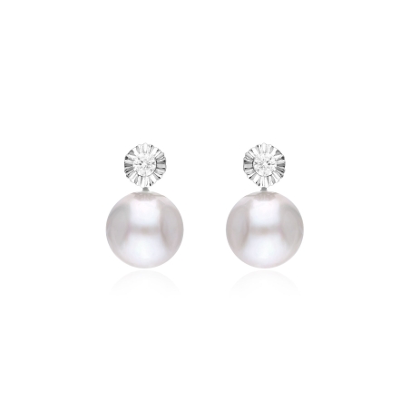 Pendientes oro 18k y perlas cultivadas "Elinor"