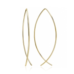 Pendientes plata con baño oro 18k "Alondra"