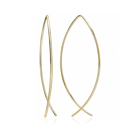 Pendientes plata con baño oro 18k "Alondra"
