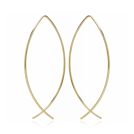 Pendientes plata con baño oro 18k "Alondra"