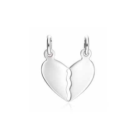 Colgante Plata de ley "Corazón tú y yo"