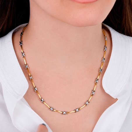 Gargantilla oro 18k bicolor "Polesine"