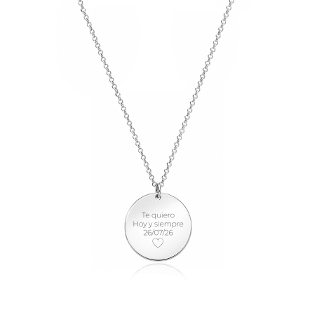 Gargantilla plata primera ley 23mm "Sferic"