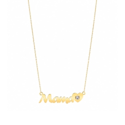 Gargantilla oro 18k y circonita mamá "Simi Valley"
