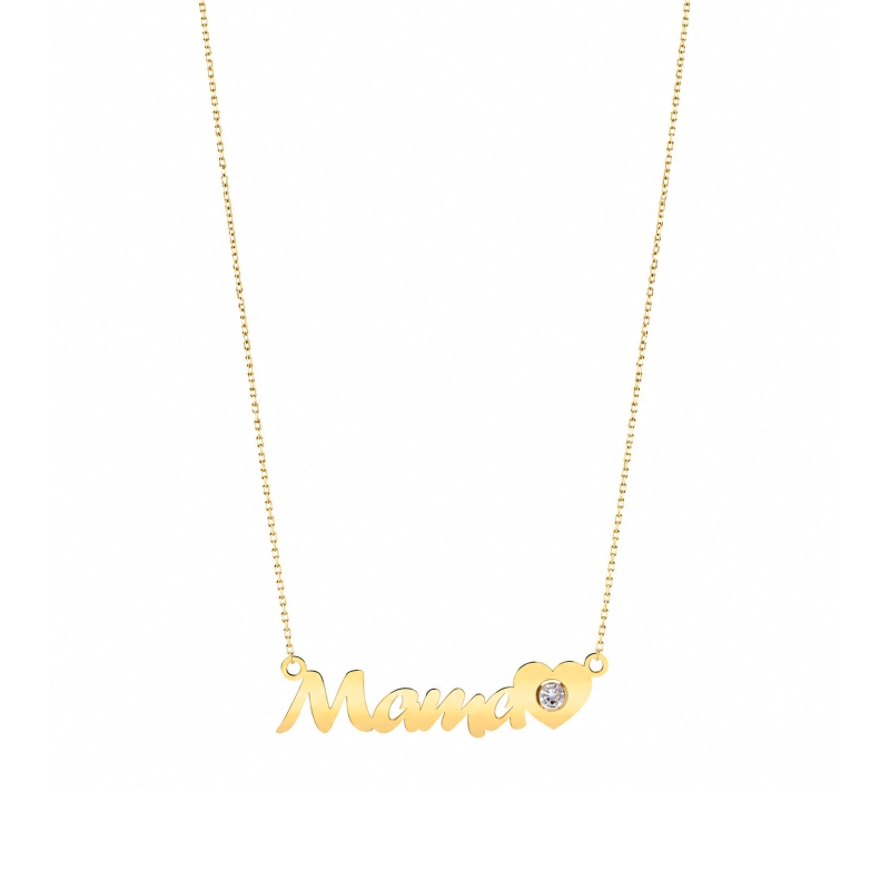 Gargantilla oro 18k y circonita mamá "Simi Valley"