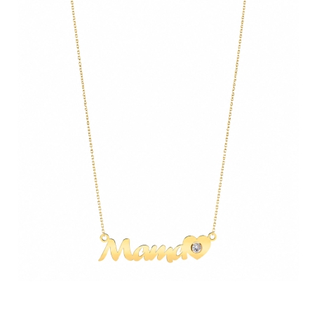 Gargantilla oro 18k y circonita mamá "Simi Valley"