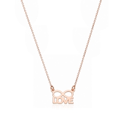 Gargantilla plata y baño oro rosa 18k "Infinity"