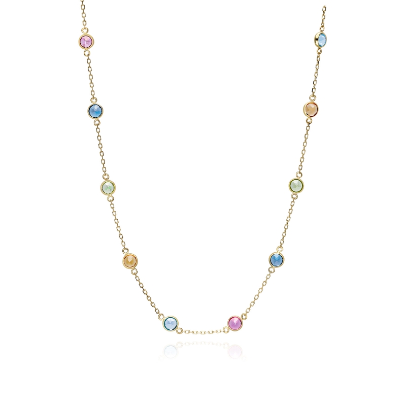 Gargantilla oro 18k y gemas "Thousands oaks"