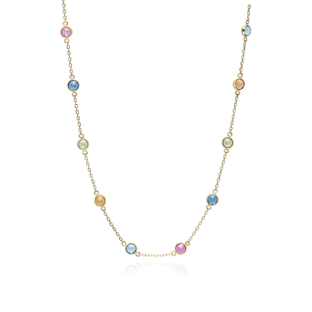 Gargantilla oro 18k y gemas "Thousands oaks"