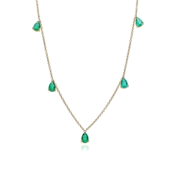 Gargantilla oro 18k y esmeraldas naturales "Miramar"