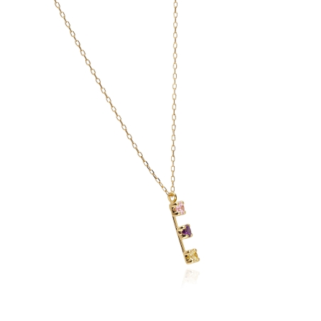 Gargantilla oro 18k y gemas "Yopal"