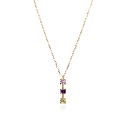 Gargantilla oro 18k y gemas "Yopal"