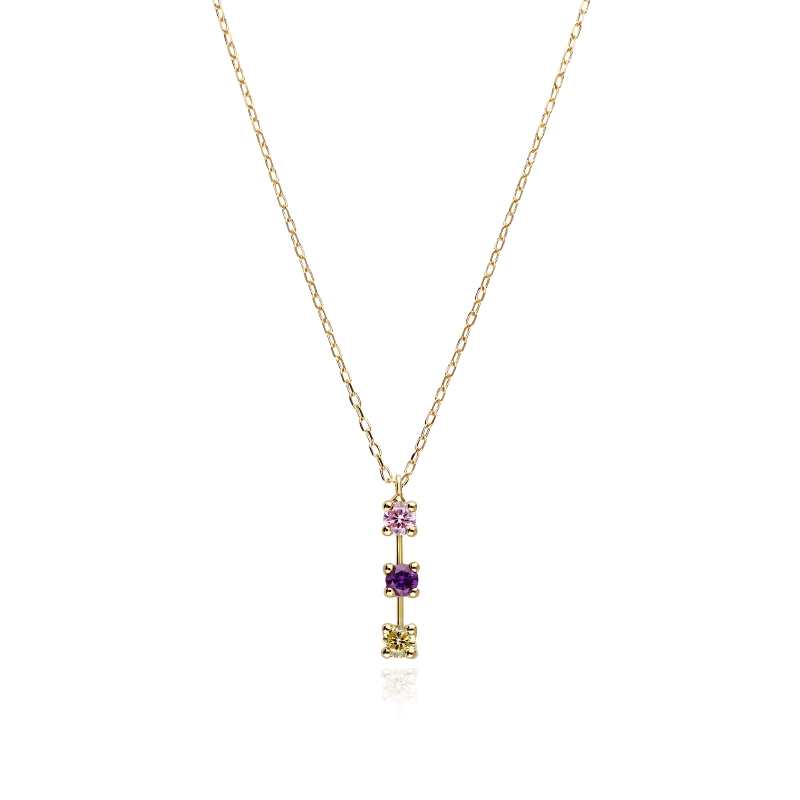Gargantilla oro 18k y gemas "Yopal"