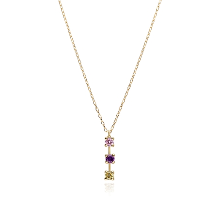 Gargantilla oro 18k y gemas "Yopal"