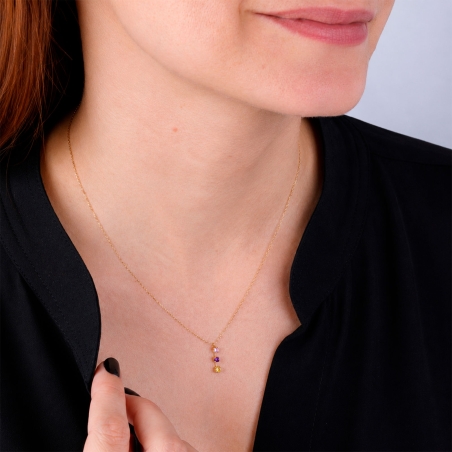 Gargantilla oro 18k y gemas "Yopal"