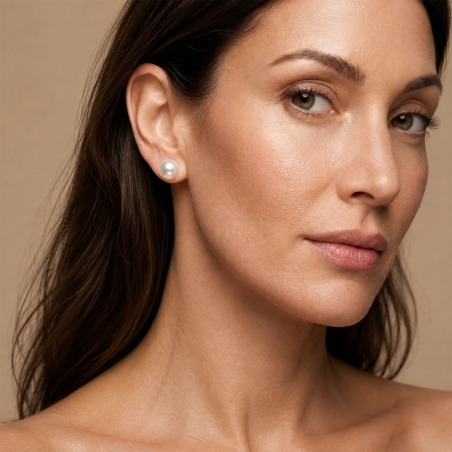 Pendientes oro 18 k y perlas cultivadas "Frances"