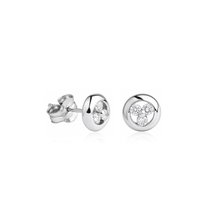 Pendientes oro 18 k y diamantes 0.18cts "Lucille"