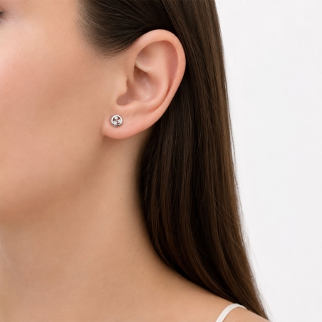 Pendientes oro 18 k y diamantes 0.18cts "Lucille"