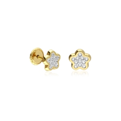 Pendientes Oro 18k y circonitas "Camila"