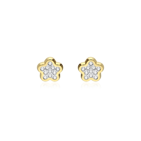 Pendientes Oro 18k y circonitas "Camila"
