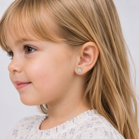 Pendientes Oro 18k y circonitas "Camila"