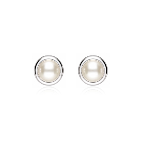 Pendientes Plata de ley y perlas 9mm "Antonia"
