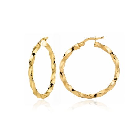 Pendientes aro rizado oro 18k "Riccio"