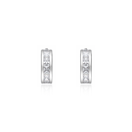 Pendientes aro oro 18k y circonitas "Midelt"