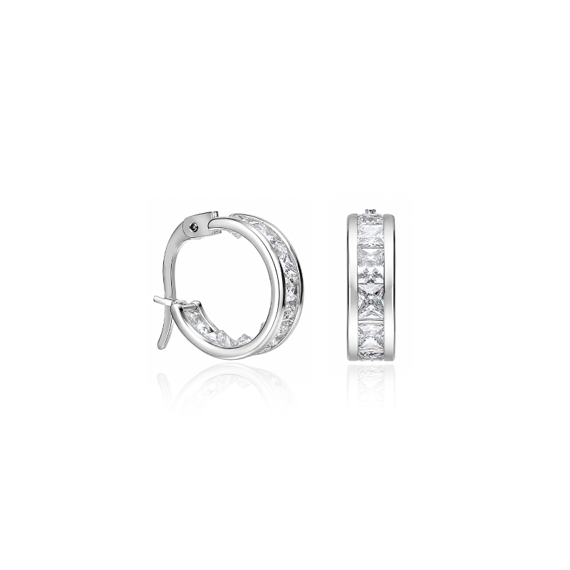 Pendientes aro oro 18k y circonitas "Midelt"