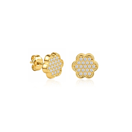 Pendientes oro 18k y circonitas "Hanna"