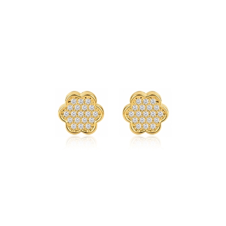 Pendientes oro 18k y circonitas "Hanna"