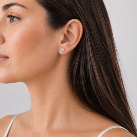Pendientes oro 18k y circonitas "Hanna"