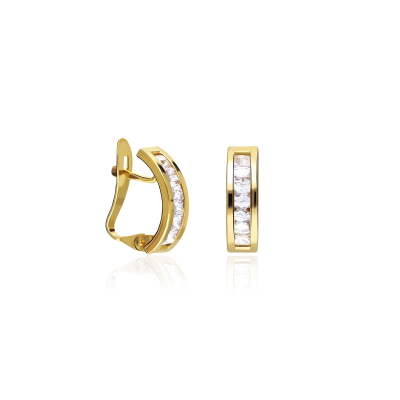 Pendientes oro 18k y circonitas "Aguelmouss"