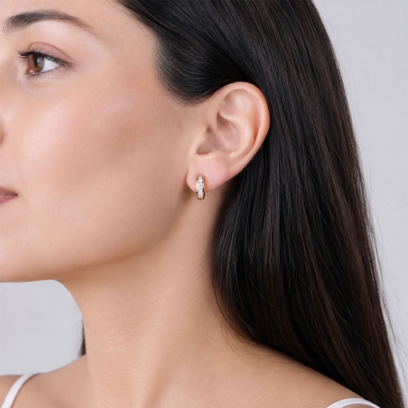 Pendientes oro 18k y circonitas "Aguelmouss"