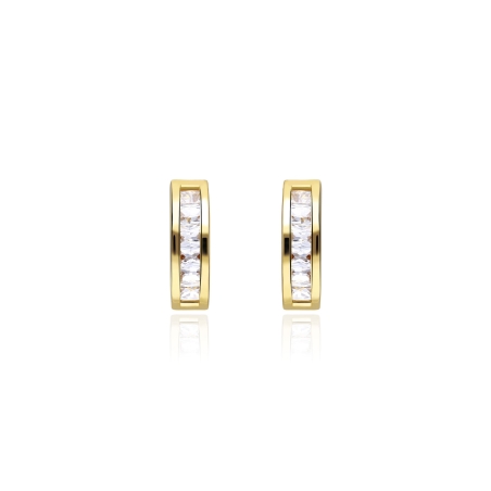 Pendientes oro 18k y circonitas "Aguelmouss"