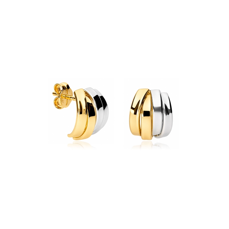 Pendientes Oro Bicolor 18k "Nest"