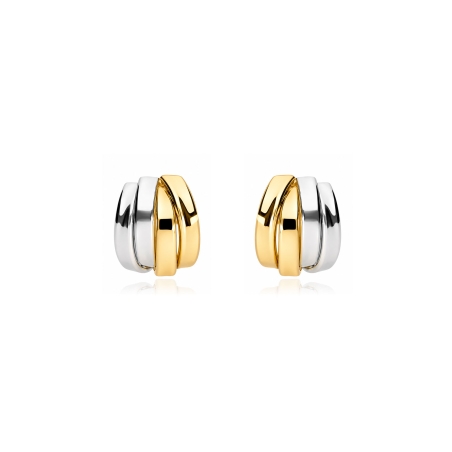 Pendientes Oro Bicolor 18k "Nest"