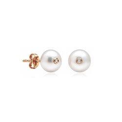 Pendientes oro 18k y perlas cultivadas "Mipple"