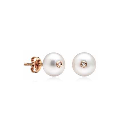 Pendientes oro 18k y perlas cultivadas "Mipple"