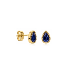 Pendientes oro 18k y zafiros  Bindi 