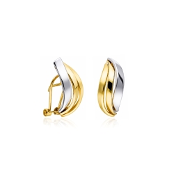 Pendientes oro bicolor 18k "Boumalne"