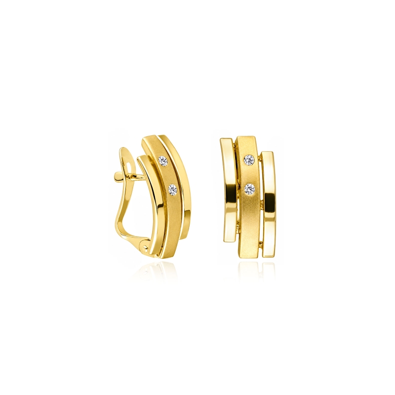 Pendientes oro 18k y circonitas "Assa"