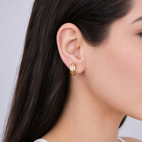 Pendientes oro 18k y circonitas "Assa"