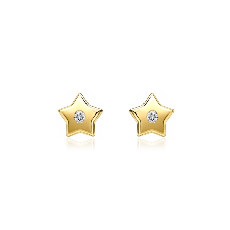 Pendientes oro 18k estrellas "Laia"