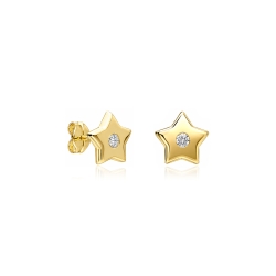 Pendientes oro 18k estrellas "Laia"
