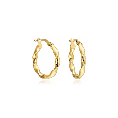 Pendientes aro oro 18k 21 mm "Curly"