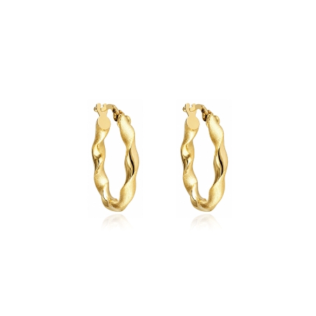 Pendientes aro oro 18k 21 mm "Curly"