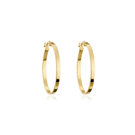 Pendientes aro oro 18k 27 mm "Smooth"